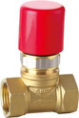 válvula de parada eléctrica de cobre amarillo material igual del hilo masculino de la forma cw617 con el casquillo y el solenoide plásticos