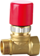 válvula de parada eléctrica de cobre amarillo material igual del hilo masculino de la forma cw617 con el casquillo y el solenoide plásticos