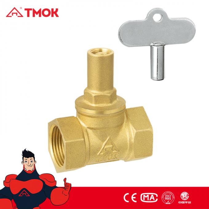 Válvula de control magnética material de cobre amarillo del estándar de diseño de la moda CW617N/válvula de parada magnética con la cerradura y buena calidad en TMOK