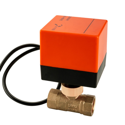 Válvula eléctrica de bola de latón con actuador eléctrico de hilo de calidad de excelencia de 2 vías DN40